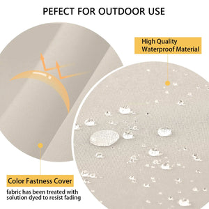 PrimePatio Outdoor Rocking Chair high quality waterproof and fade resistant fabric-Beige