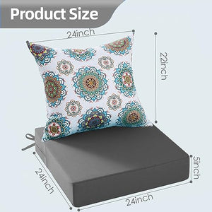 PrimePatio Outdoor Couch Cushions With Pattern