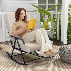 PrimePatio Outdoor Rocking Chair scene map-Beige
