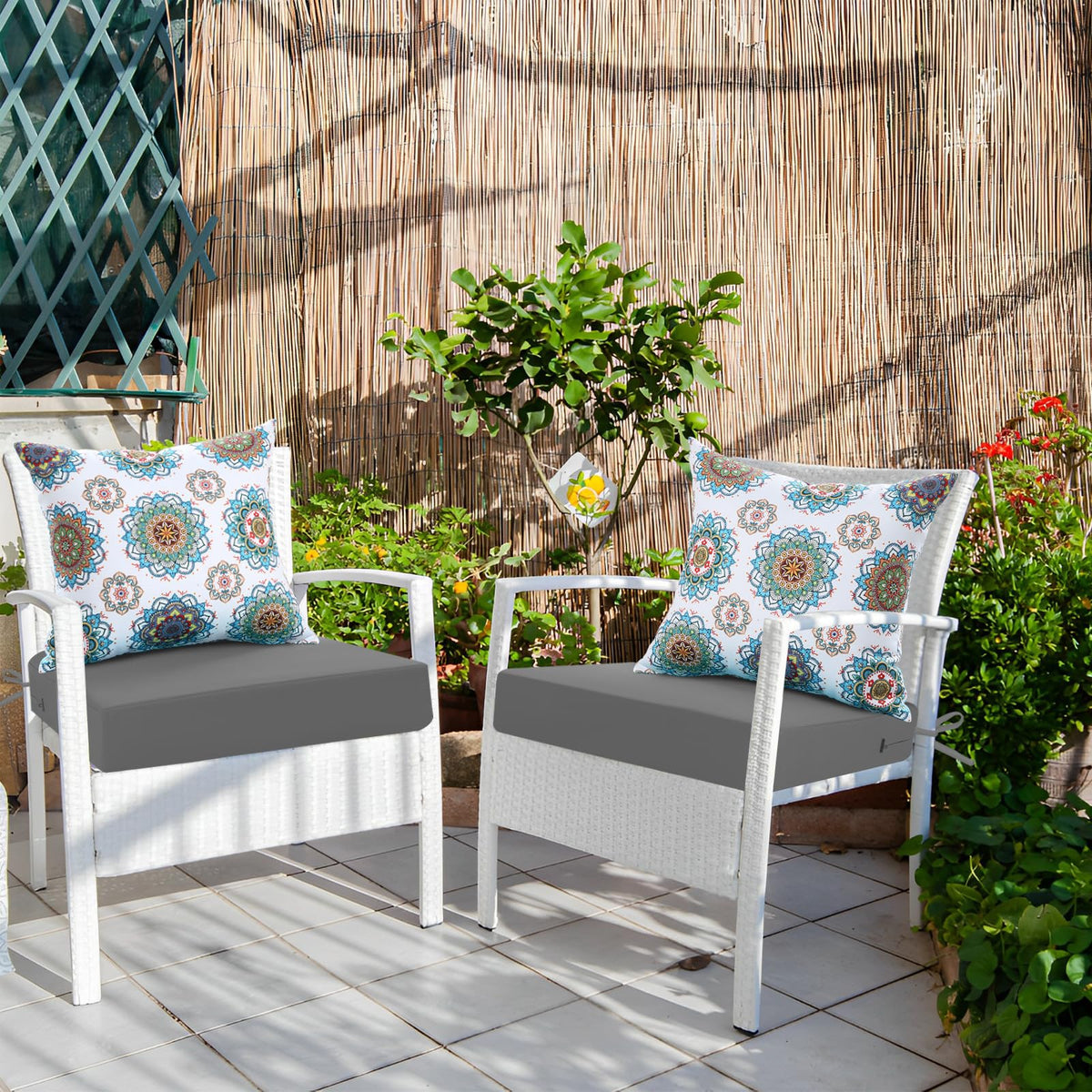 PrimePatio Outdoor Couch Cushions With Pattern