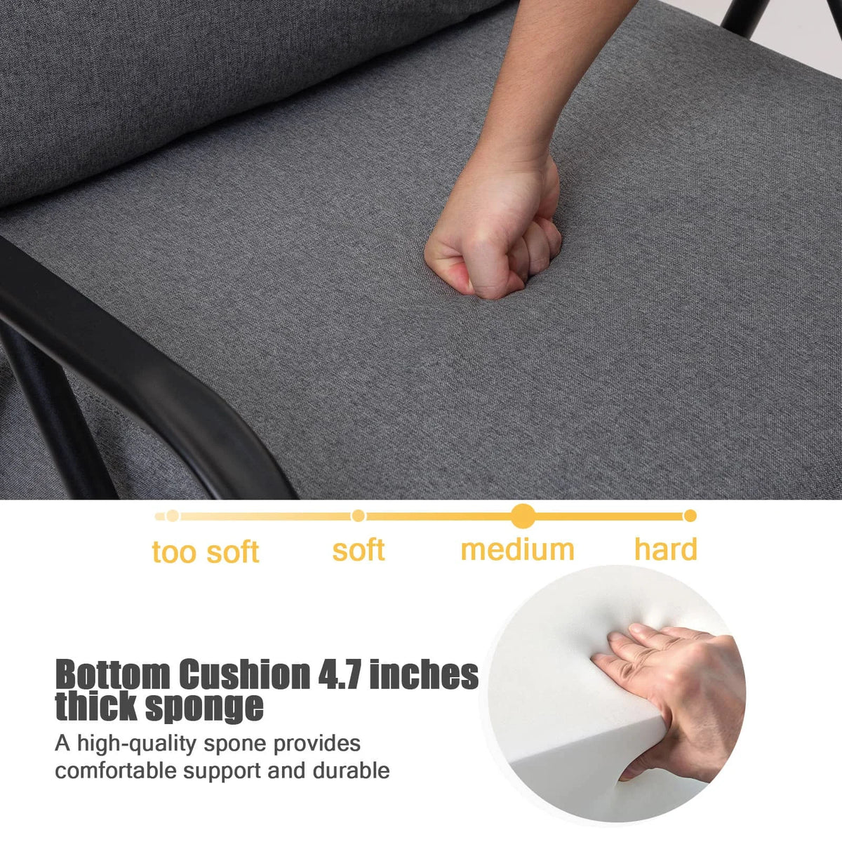 COMAX Glider Rocking Chair-Cotton and Linen Fabrics Good support