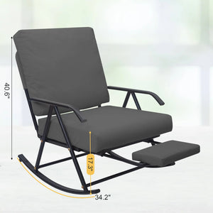 COMAX Glider Rocking Chair dimensions are 24.8"W x 34.2"D x 40.6"H