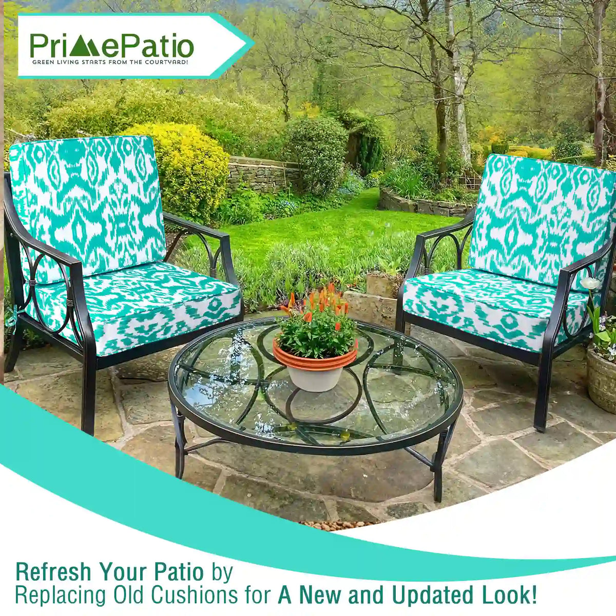 PrimePatio Square Outdoor Couch Cushions