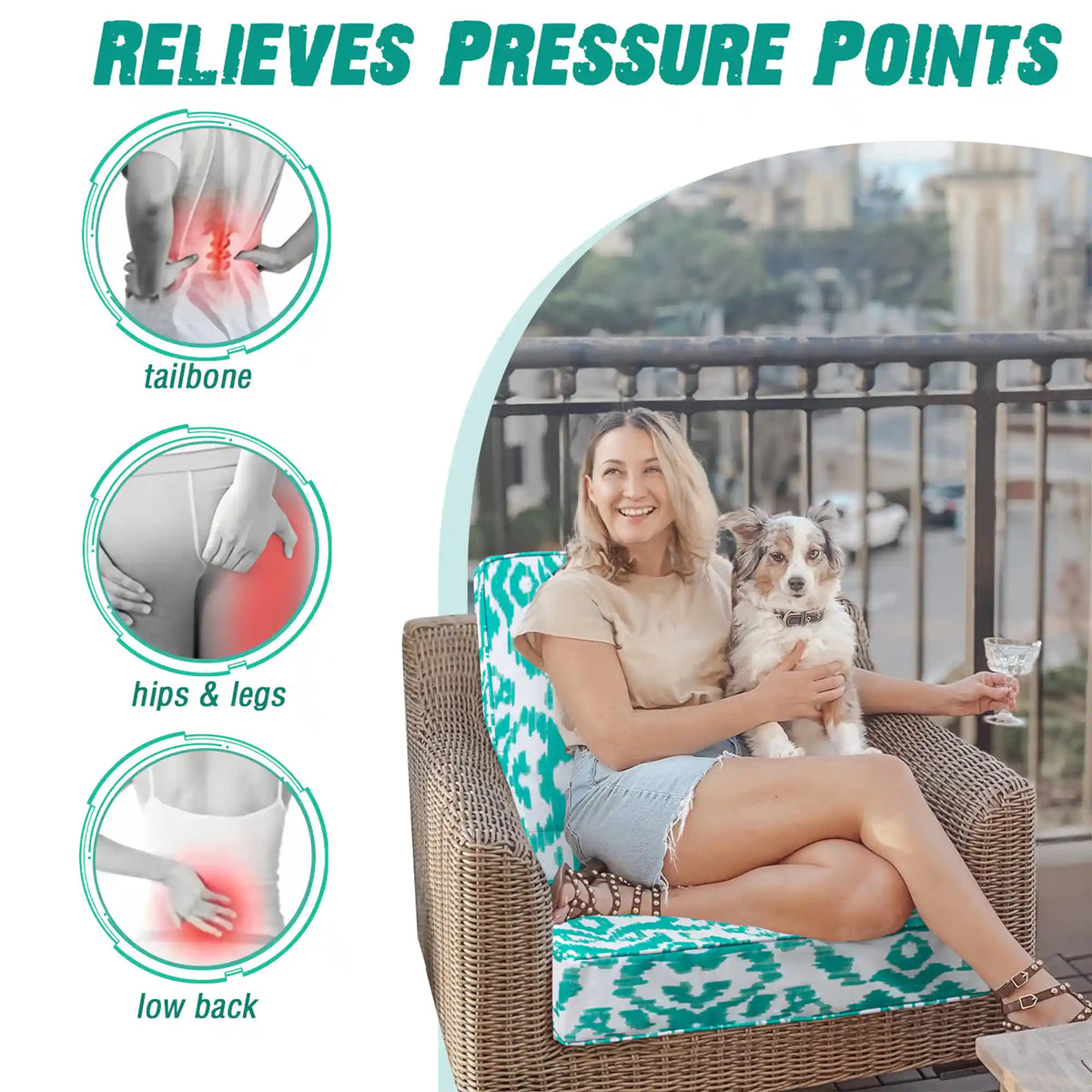 PrimePatio Square Outdoor Couch Cushions