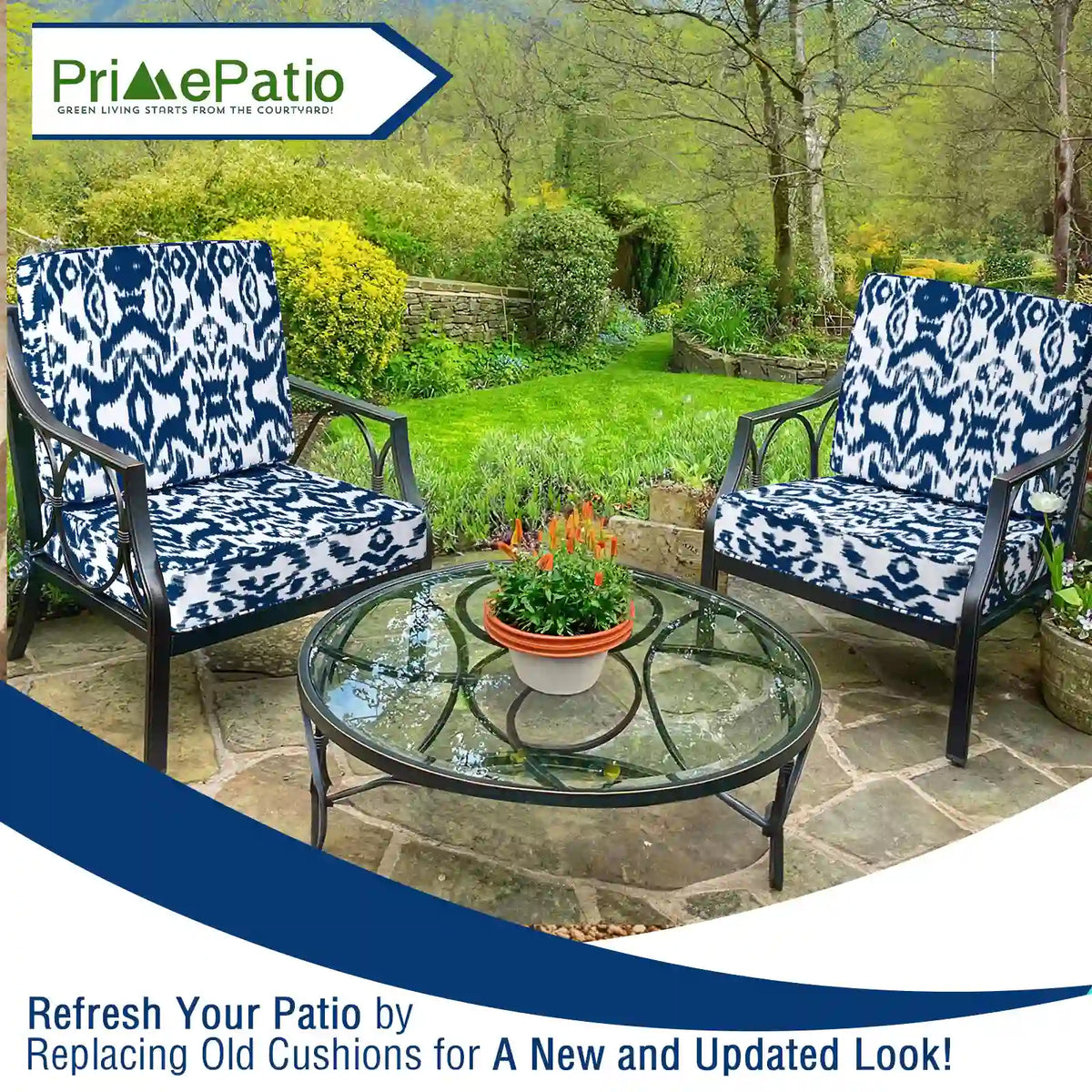 PrimePatio Square Outdoor Couch Cushions