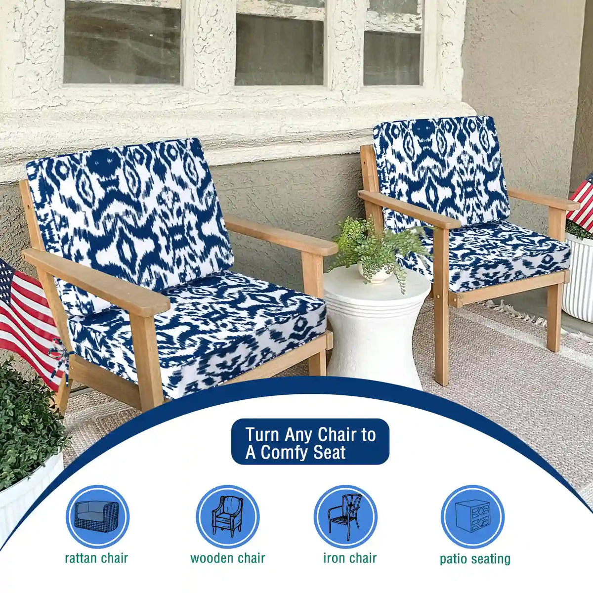 PrimePatio Square Outdoor Couch Cushions