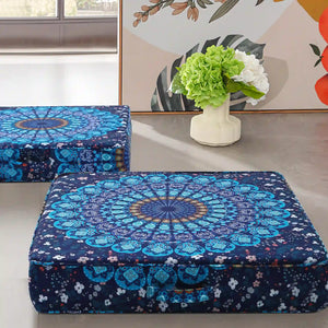 Square Floor Waterproof Seat Cushion, Boho Outdoor Floor Cushion Sitting