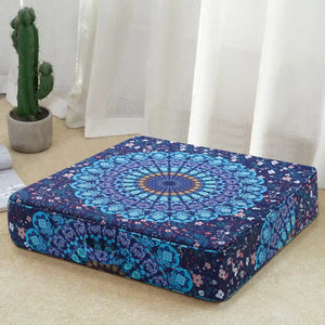 Square Floor Waterproof Seat Cushion, Boho Outdoor Floor Cushion Sitting