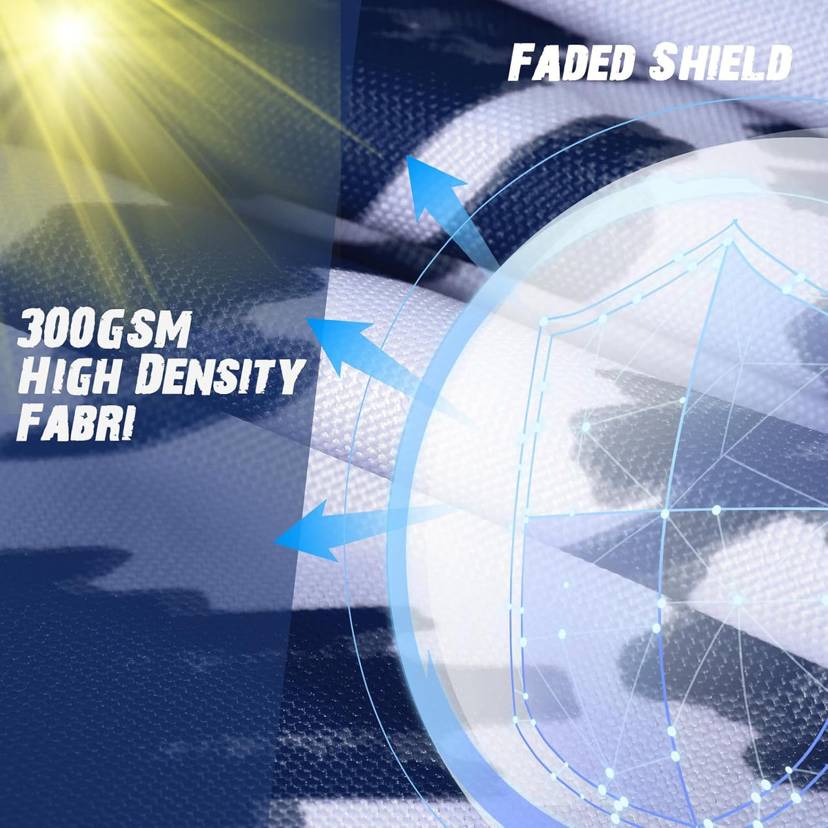 Fade-proof Outdoor Chair Cushions Set of 2-Navy