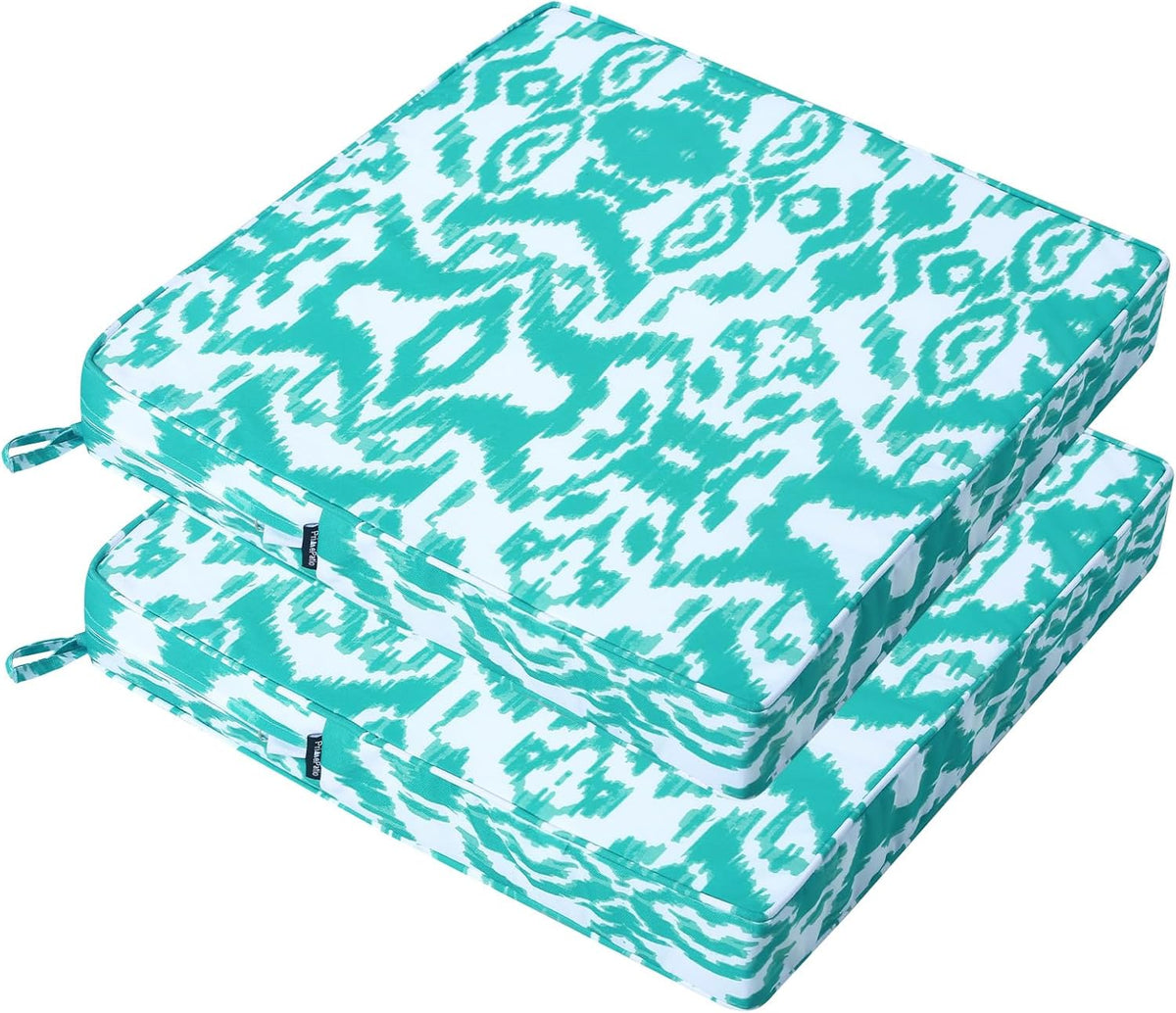 Outdoor Chair Cushions Set of 2-Teal