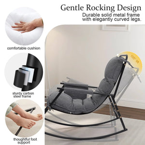 COMAX Rocking Chair Nursery-Cotton and Linen Fabrics