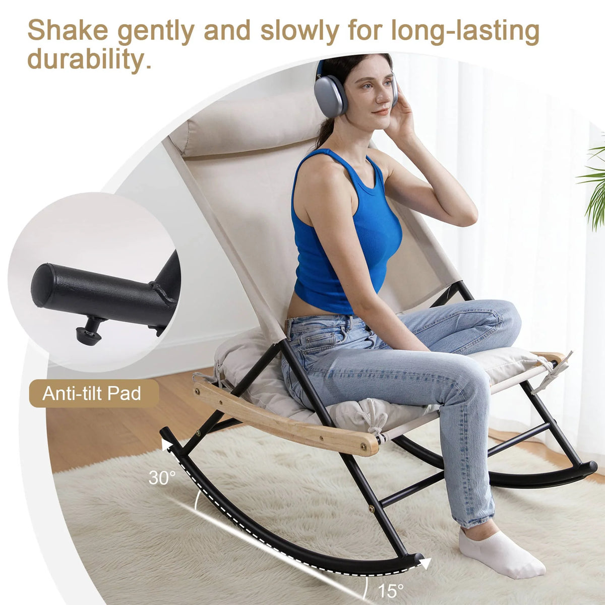 COMAX Outdoor Rocking Chair provides comfortable rest