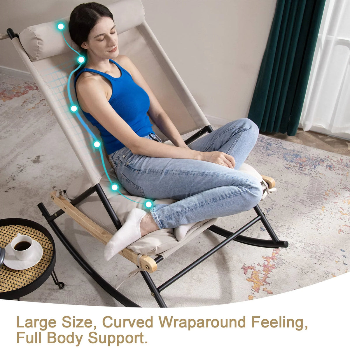 Ergonomic design of COMAX Outdoor Rocking Chair