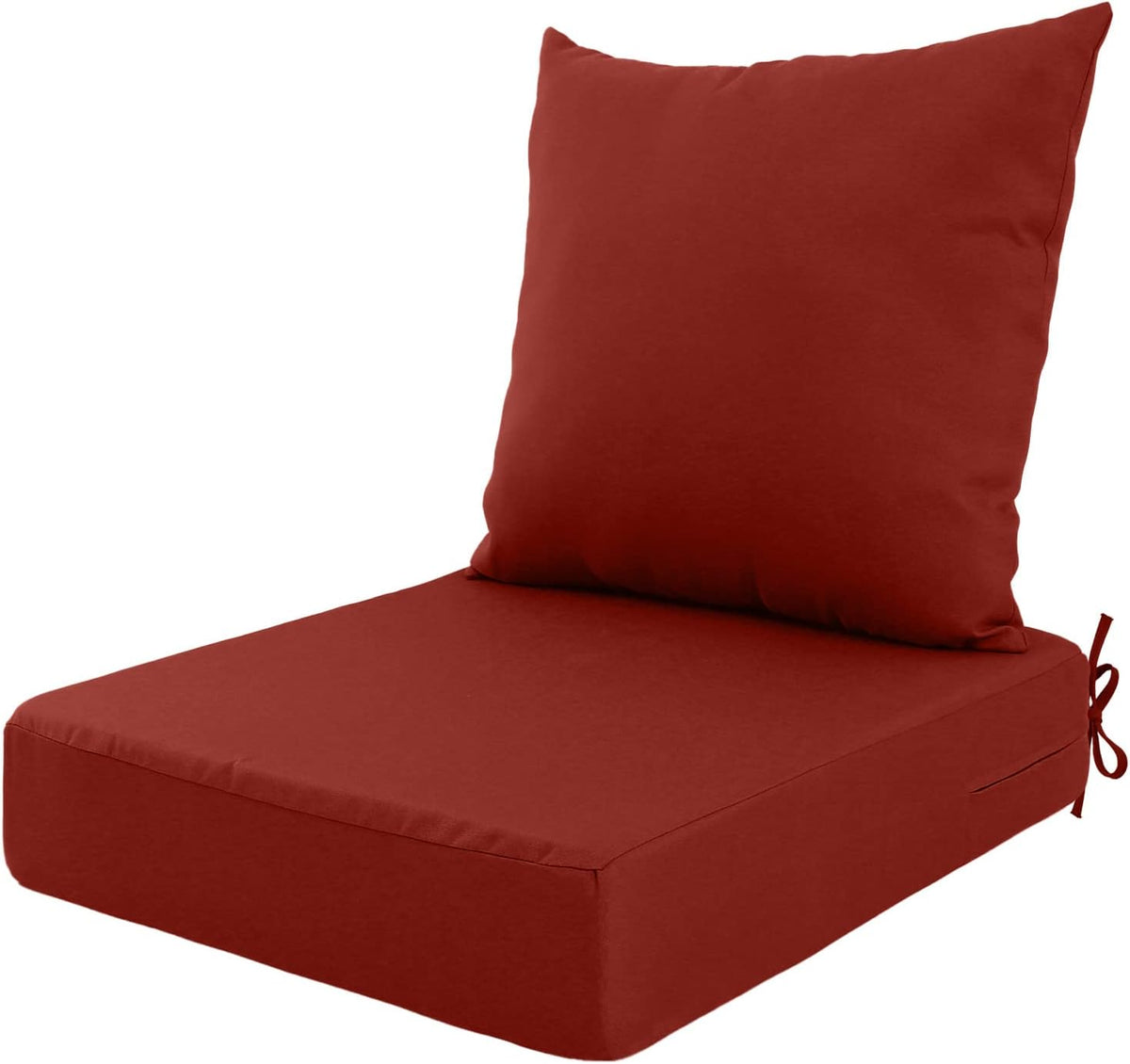 Hampton Bay Replacement Cushion for Sofa Couch Chair, Water-Resistant Canvas; Natural; Spice