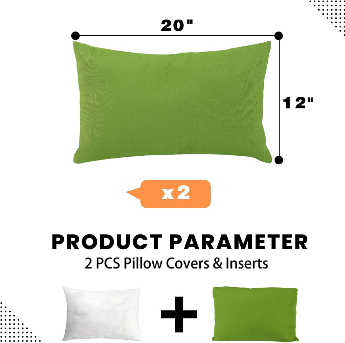 PrimePatio Outdoor Lumbar Pillows