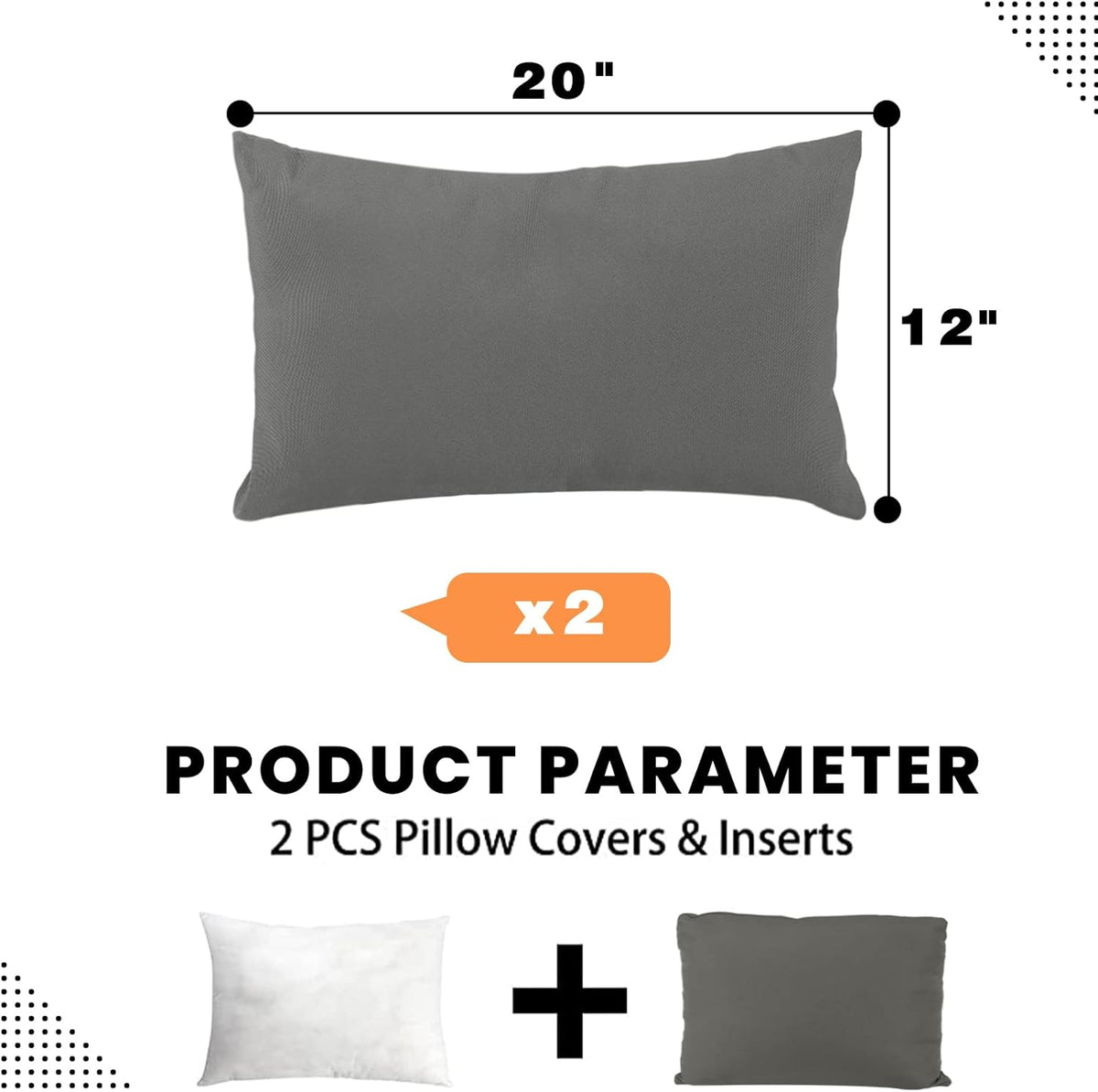PrimePatio Outdoor Lumbar Pillows