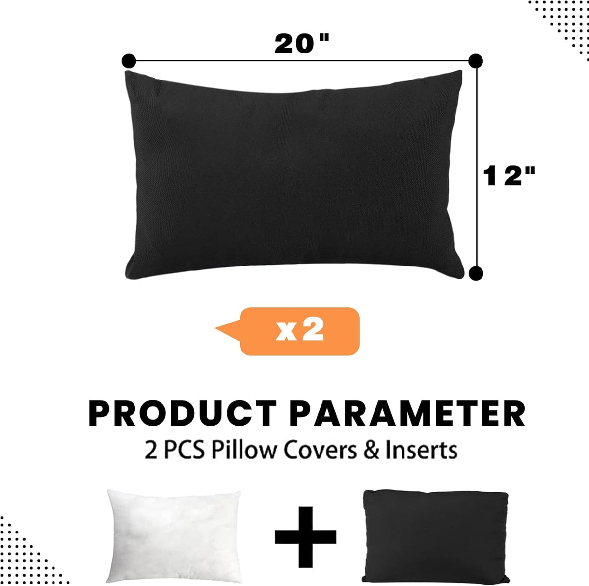 PrimePatio Outdoor Lumbar Pillows