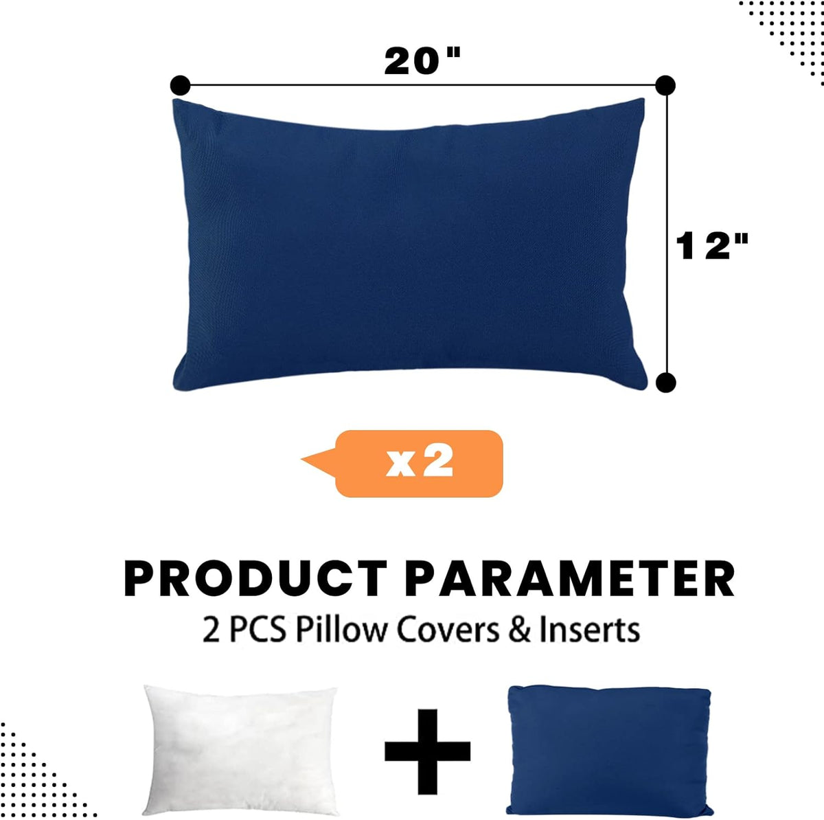 PrimePatio Outdoor Lumbar Pillows