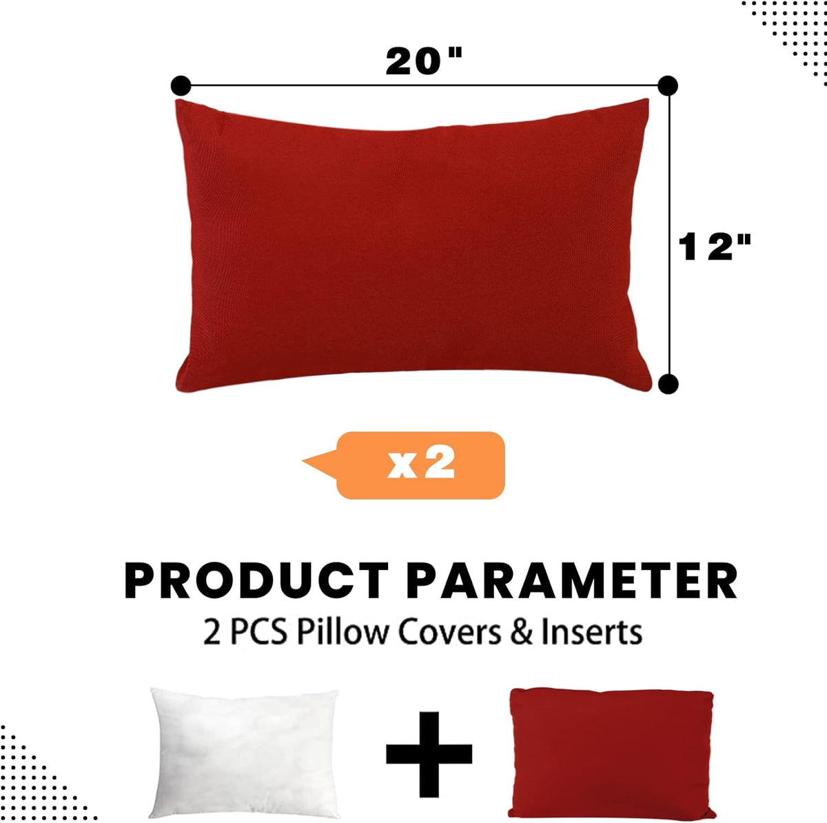 PrimePatio Outdoor Lumbar Pillows