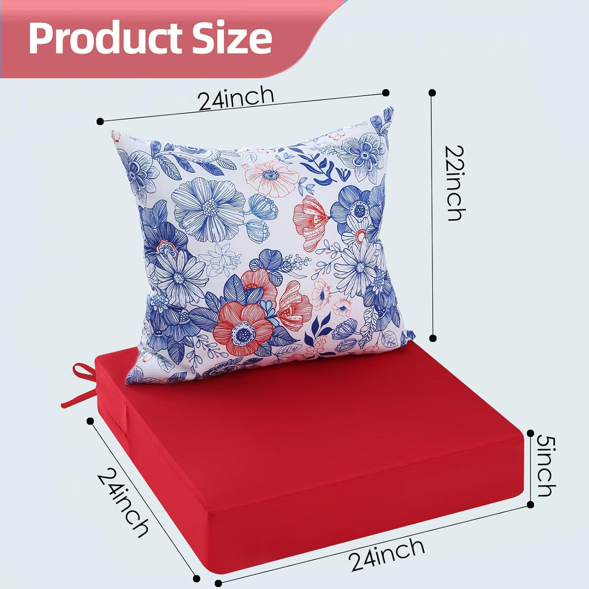 PrimePatio Outdoor Seat & Back Cushions