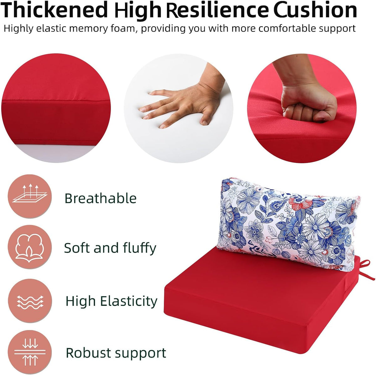 PrimePatio Outdoor Seat & Back Cushions