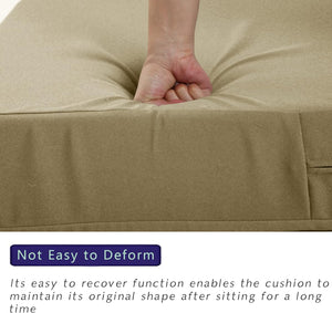 Hampton Bay Replacement Cushions for Sofa Couch Chair, Water-Resistant Canvas; Natural; Light Khaki