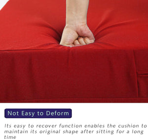 Hampton Bay Replacement Cushions for Sofa Couch Chair, Water-Resistant Canvas; Natural; Lipstick Red